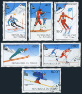 Chad 381-386,CTO.Mi 877-882. Olympics Lake Placid-1980:Slalom,Biathlon,Skiing, - Tsjaad (1960-...)