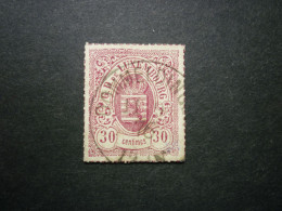 Luxemburg Luxembourg Armoiries 1865 Mi 21 O, Stempel Dommeldange, PRACHT!! - 1859-1880 Wappen & Heraldik