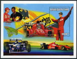 Chad 687A Sheet,MNH. Michail Schumacher,1995 World Driving Champion,1997.  - Tschad (1960-...)