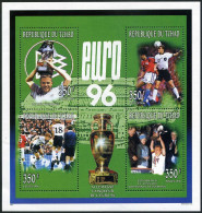 Chad 685 Ad Sheet,MNH-folded. 1996 European Soccer Championships. - Tchad (1960-...)