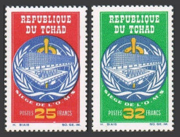 Chad 126-127, MNH. Michel 154-155. New WHO Headquarters, Geneva, 1966. - Chad (1960-...)