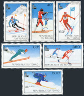 Chad 381-386, MNH. Mi 877-882. Olympics Lake Placid-1980. Slalom, Biathlon, Ski  - Tchad (1960-...)