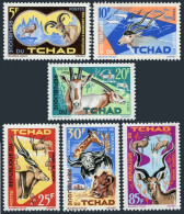 Chad 106-111, MNH. Mi 129-134. Wild African Animals, 1965. Barbary Sheep, Addax, - Tsjaad (1960-...)