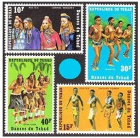 Chad 241-244, MNH. Michel 431-434. Native Dances, Costumes, Theater. 1971. - Tsjaad (1960-...)