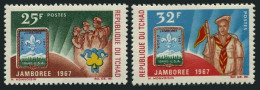 Chad 144-145,MNH.Michel 185-186. Boy Scout World Jamboree,1967. - Chad (1960-...)