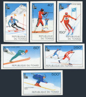 Chad 381-386 Imperf,MNH.Michel 877B-882B.Olympics Lake Placid-1980:Slalom,Skiing - Tchad (1960-...)