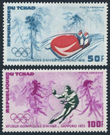 Chad C110-C111,MNH.Michel 486-487. Olympics Sapporo-1972:Bobsledding,Slalom. - Chad (1960-...)