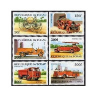 Chad 782-787,788,MNH. Fire Trucks 1998. - Chad (1960-...)