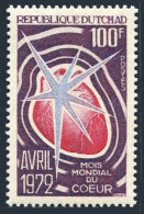 Chad 251, MNH. Michel 509. World Health Month 1972. Heart. - Tchad (1960-...)