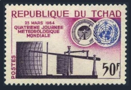 Chad 100, MNH. Michel 115. World Meteorological Day 1964. - Chad (1960-...)