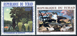Chad C43-C44,MNH.Michel 201-202. Paintings 1968.Snake Charmer,War.Henri Rousseau - Tchad (1960-...)