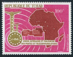 Chad C37, MNH. Michel 183. Michel 183. UAMPT African Postal Union, 1967. Map. - Tchad (1960-...)