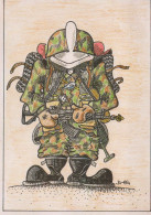 SOLDIERS HUMOUR Militaria Vintage Postcard CPSM #PBV843.A - Humorísticas