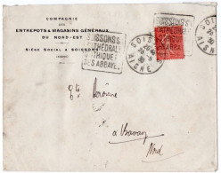 Daguin  De SOISSONS Sur Lettre - 1877-1920: Période Semi Moderne