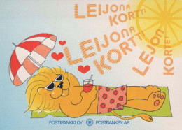 LEONE Animale Vintage Cartolina CPSM #PBS032.A - Lions