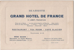 Biarritz - Grand Hotel De France - Publicity - Biarritz