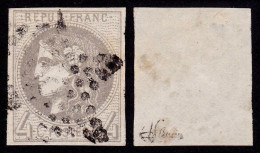 France N° 41B Obl. étoile Muette (Rare) - Signé JF Brun - Cote 800 Euros - TTB Qualité - 1870 Emission De Bordeaux
