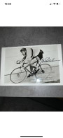 Carte Postale Cyclisme Jan Derksen  Dédicacée Champion Du Monde Sprint 1957 - Cyclisme