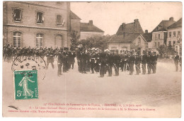 34e FETE FEDERALE DE GYMNASTIQUE DE FRANCE.TROYES.6,7,8 JUIN 1908.N°8 LE LIUET-COLONEL NOURY PRESANTANT LES OFFICIERS DE - Troyes