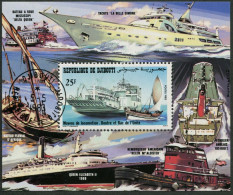 Djibouti 549a Sheet,MNH.Michel 3Bl.65. Transportation 1982.Dhow & Ferry. - Dschibuti (1977-...)