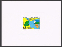 Djibouti 458 Deluxe,MNH.Michel 174. Independence,1977.Map,Flag. - Yibuti (1977-...)