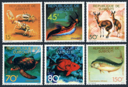 Djibouti 464-469,MNH.Mi 201-203,205-207. Marine Life 1977.Crab,Fish,Snail,Turtle - Dschibuti (1977-...)