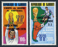 Djibouti C117-C118, MNH. Mi 225-226. World Soccer Cup. ARGENTINE CHAMPION 1978. - Dschibuti (1977-...)