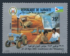 Djibouti 562,MNH.Michel 380. Conference Of Donors,1983.Tractor. - Dschibuti (1977-...)