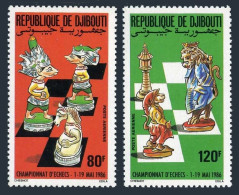 Djibouti C225-C226,MNH.Michel 477-478. World Chess Championships,1986.Pieces. - Djibouti (1977-...)