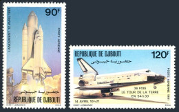 Djibouti C149-C150, MNH. Michel 312-313. Columbia Space Shuttle, 1981. - Gibuti (1977-...)