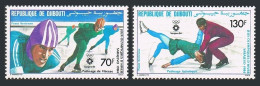 Djibouti C190-C191, MNH. Michel 392-393. Olympics Sarajevo-1984. Skating. - Gibuti (1977-...)