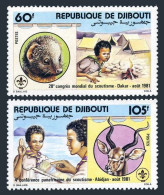Djibouti 533-534,MNH.Michel 308-309. Scouting Conference 1981.Animals. - Dschibuti (1977-...)