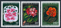 Djibouti 477-479,MNH.Mi 222-224. Flowers 1978.Bougainvillea,Hibiscus,Caesalpinia - Dschibuti (1977-...)