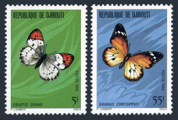 Djibouti 511-512,MNH.Michel 268-269. Butterflies 1980.Cootis Danae,Danaus - Gibuti (1977-...)