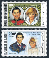 Djibouti 529-530, MNH. Michel 304-305. Royal Wedding 1981. Prince Charles,Diana. - Dschibuti (1977-...)
