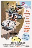Cinema - Herbie Goes To Monte-Carlo - Dean Jones - Don Knotts - Julie Sommars - Illustration Vintage - Affiche De Film - - Afiches En Tarjetas
