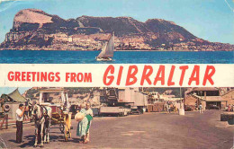 Gibraltar - Multivues - Chevaux - CPM 14 X 9 Cms - Etat Pli Visible - Voir Scans Recto-Verso - Gibilterra