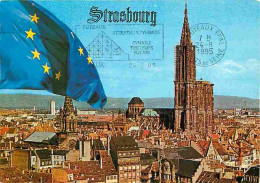 67 - Strasbourg - La Cathédrale - Drapeau Européen - CPM - Voir Scans Recto-Verso - Strasbourg