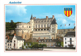 37 - Amboise - Le Château - Blasons - CPM - Voir Scans Recto-Verso - Amboise