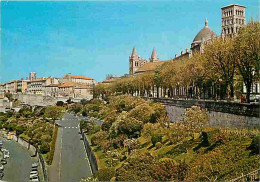 16 - Angouleme - Les Jardins En Terrasse Au Pied Des Remparts - La Cathédrale Saint-Pierre - Flamme Postale De Angouleme - Angouleme