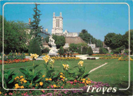 10 - Troyes - Le Jardin De La Préfecture Au Fond La Tour De La Cathédrale Saint Pierre-Saint Paul - CPM - Voir Scans Rec - Troyes