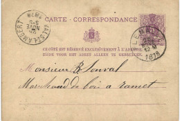 Carte-correspondance N° 28 écrite De Flémalle Vers Ramet Cachet Val St Lambert - Postbladen