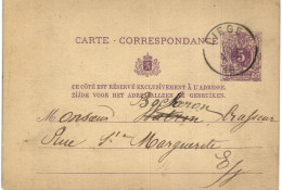 Carte-correspondance N° 28 écrite De Liège Vers Liège - Postbladen