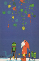 PÈRE NOËL Bonne Année Noël GNOME Vintage Carte Postale CPSMPF #PKD903.A - Santa Claus