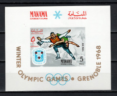 Ajman - Manama 1967 Olympic Games Grenoble S/s MNH - Invierno 1968: Grenoble