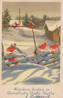 PÈRE NOËL Bonne Année Noël GNOME Vintage Carte Postale CPSMPF #PKD268.A - Santa Claus