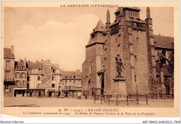 ABFP8-22-0639 - SAINT-BRIEUC - La Cathedrale -La Statue De Poulain Corbion Et La Plage De La Prefecture - Saint-Brieuc