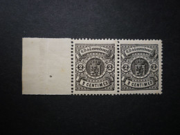 Luxemburg Luxembourg Armoiries 1880 Mi 38A **, Originalgummi, Im Paar Vom Rand, PRACHT!! - 1859-1880 Coat Of Arms