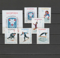 Albania 1967 Olympic Games Grenoble Set Of 6 + S/s MNH - Winter 1968: Grenoble