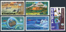 Ethiopia 536-540, Hinged. Mi 620-624. Year Of African Tourism, 1969.Zebras, Bird - Etiopía